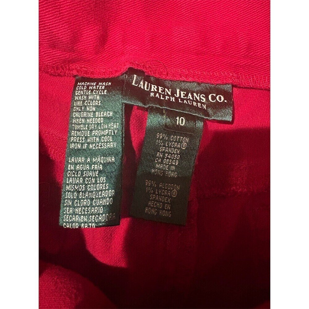 Lauren Jeans Co. Ralph Lauren Jeans Womens Size 10 Red High Rise - Picture 10 of 12